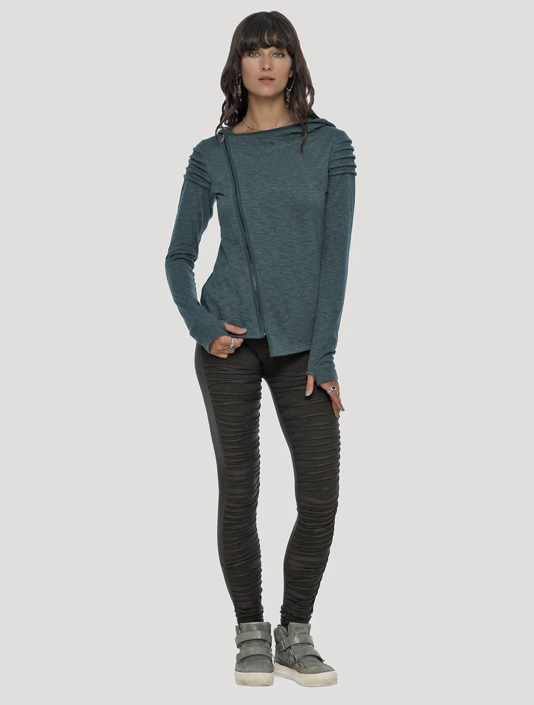 DOGON LIGHT Hood Jumper In Teal