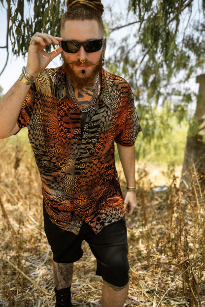 JOJO Unisex Short Sleeve Button Shirt