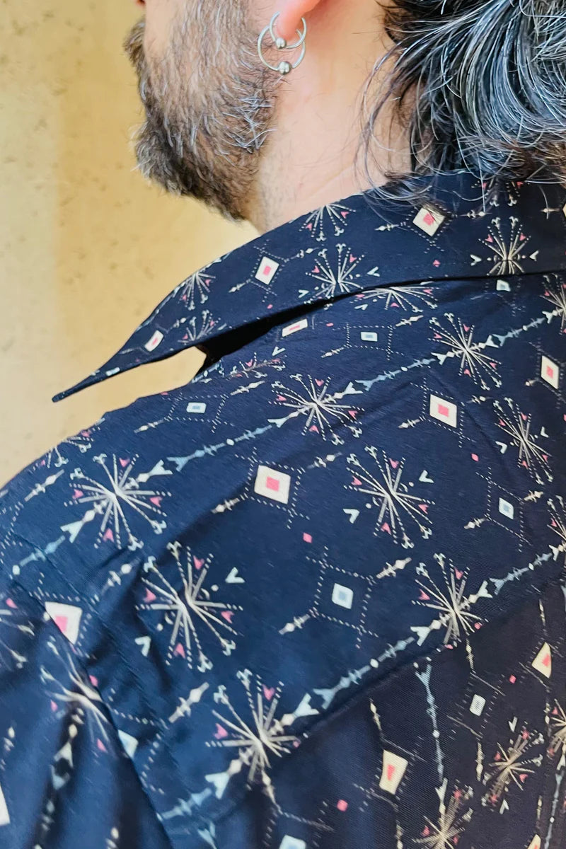 FIREWORKS Button Short Sleeve Shirt