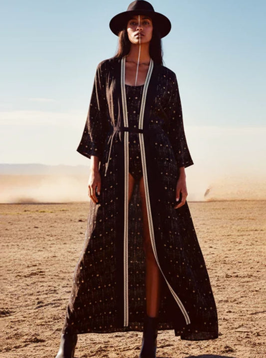 FIREWORKS Unisex Long Kimono