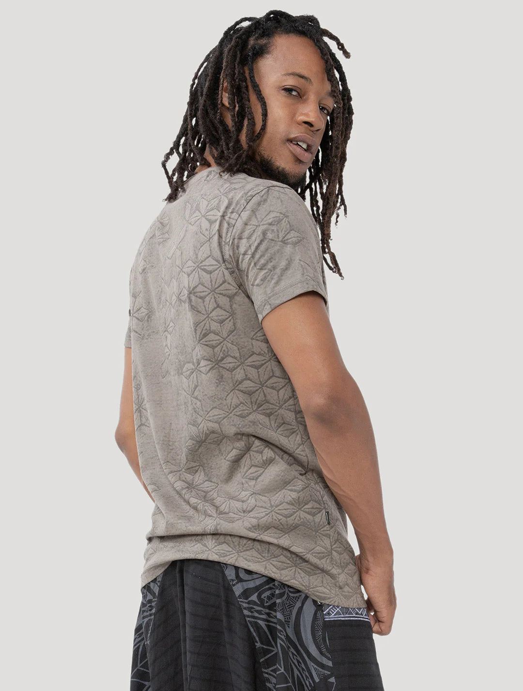 F.O.L FLOWER OF LIFE T-Shirt In Steel