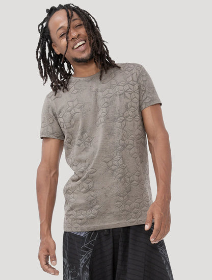F.O.L FLOWER OF LIFE T-Shirt In Steel