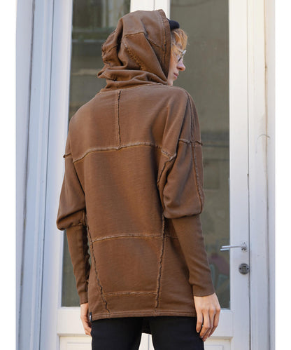 UNISEX FROST PIGMENT Zipper Jacket In Wash Brown