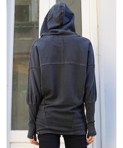 UNISEX FROST PIGMENT Zipper Jacket In Wash Black