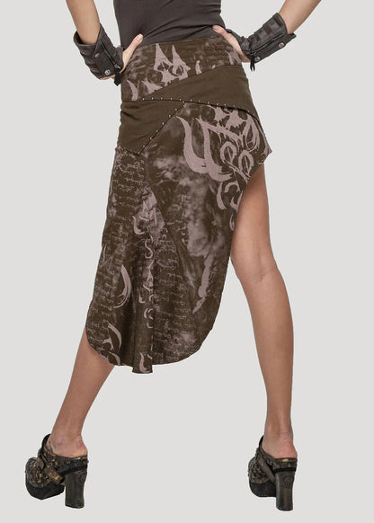 FREAK Wraparound Skirt - Olive Noir