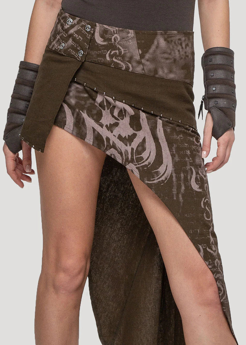 FREAK Wraparound Skirt - Olive Noir
