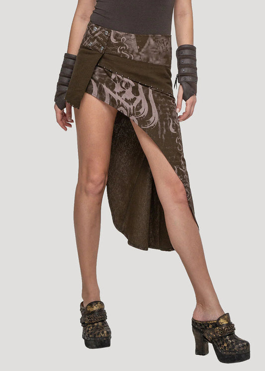 FREAK Wraparound Skirt - Olive Noir