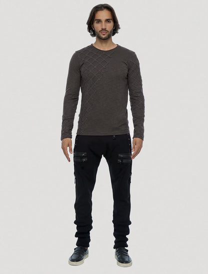GAUDA Sweater In Olive-Noir