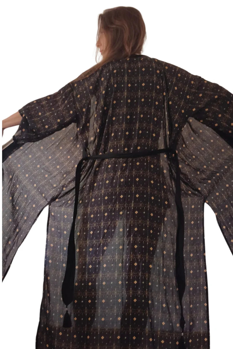 BOHO KIMONO Fireworks Print