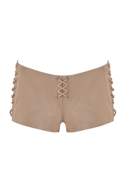 ZINA Suede Micro Shorts