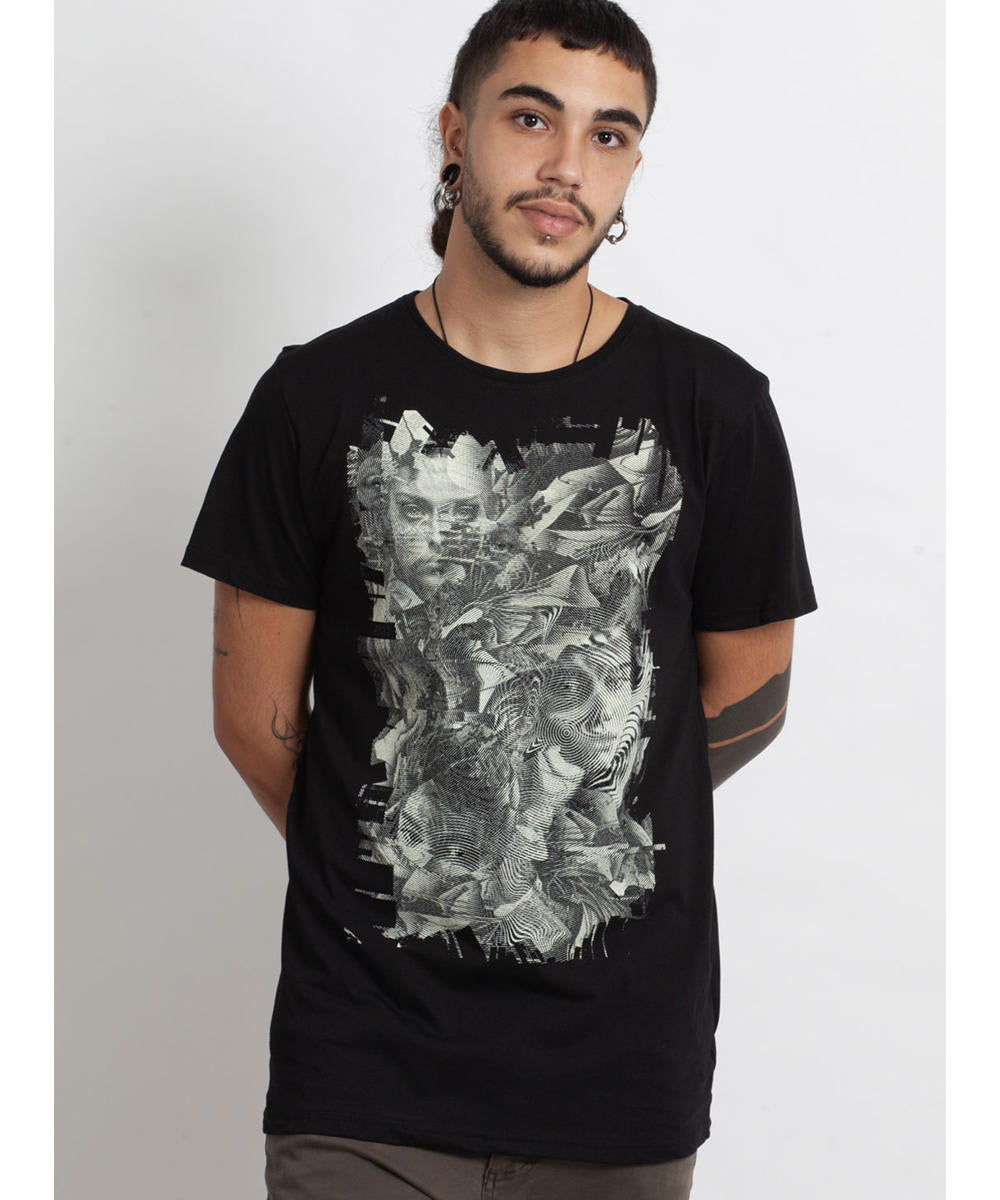 GLITCH TONE T-Shirt In Black