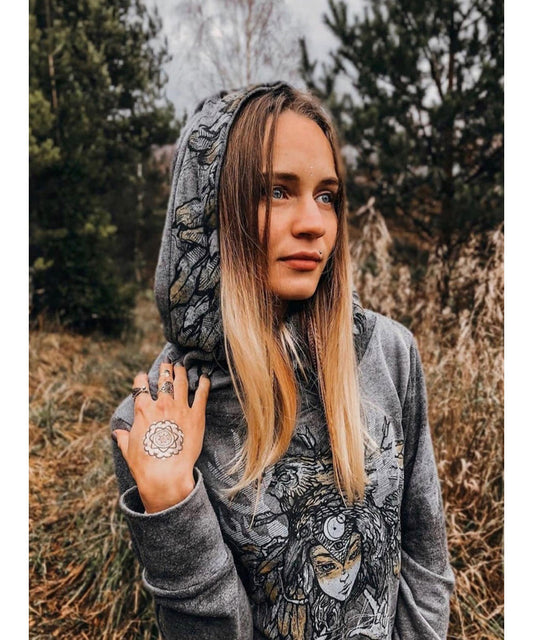 BANSHEE WOMAN Hood In Wash Grey