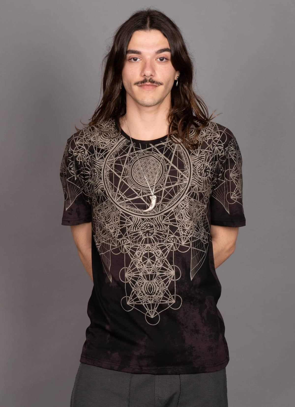 GRID THEORY T-Shirt In Black Texture