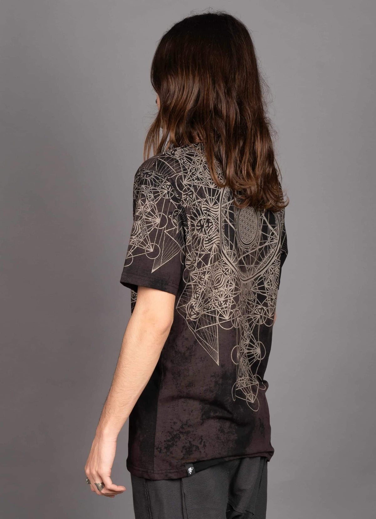 GRID THEORY T-Shirt In Black Texture