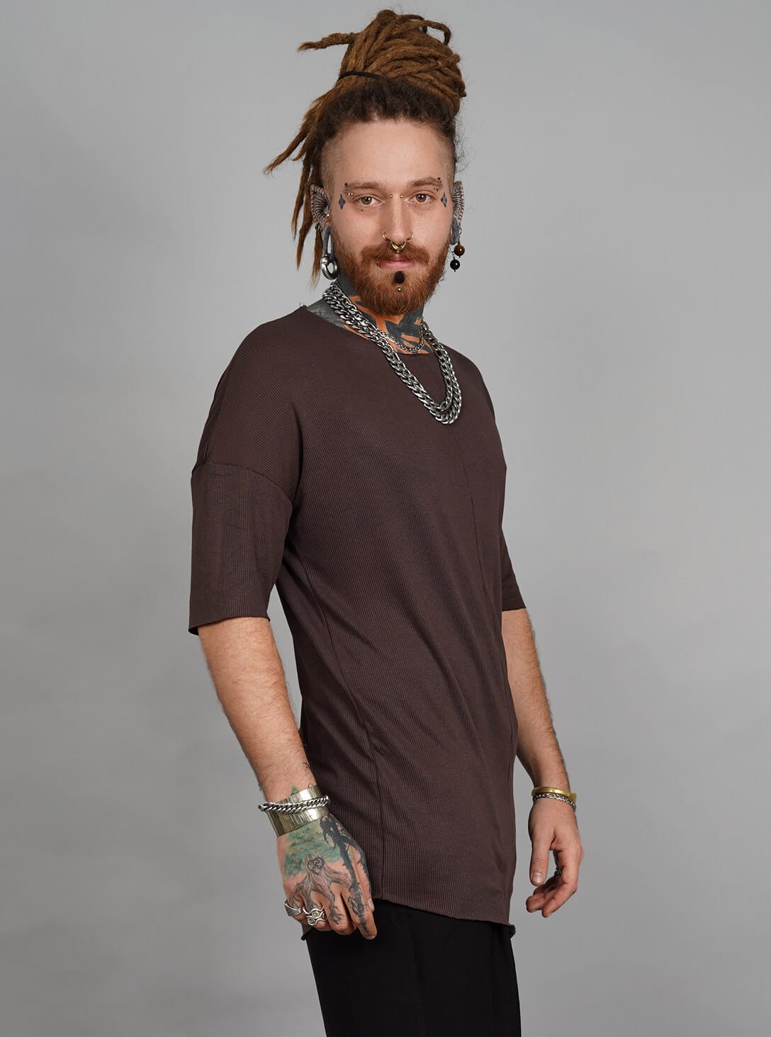 Helix T-Shirt In Brown