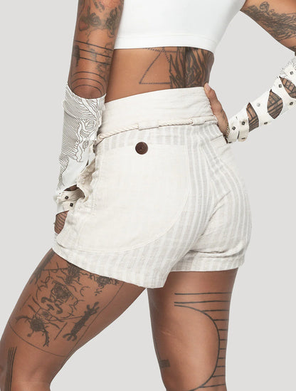 Hera Linen Shorts - Natural
