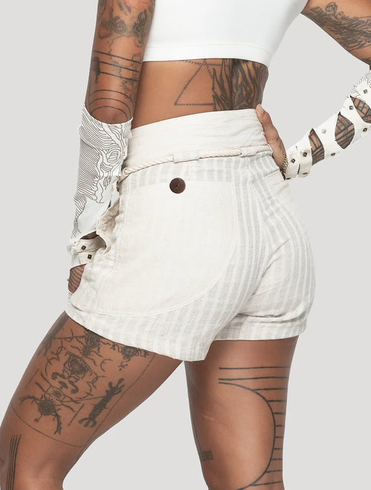 Hera Linen Shorts - Natural