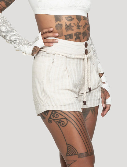 Hera Linen Shorts - Natural