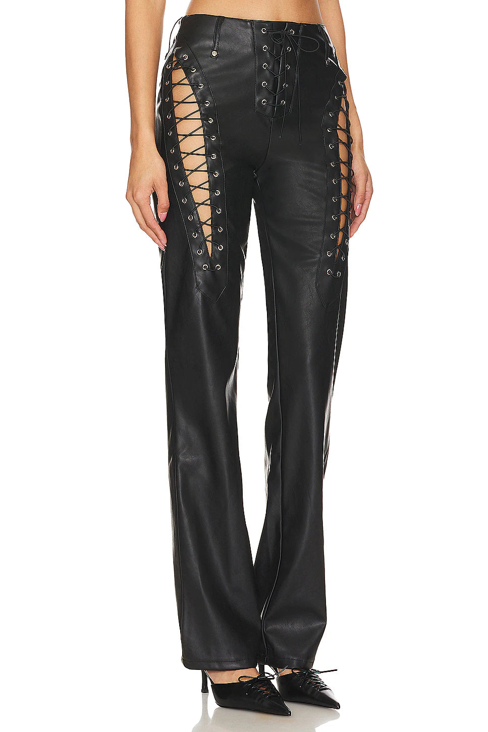 Xenia Faux leather Pants - Black
