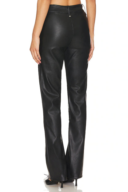 Xenia Faux leather Pants - Black