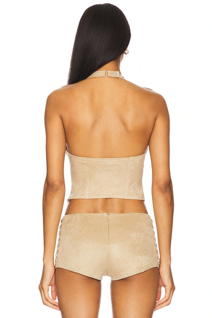 ZINA Suede Micro Shorts