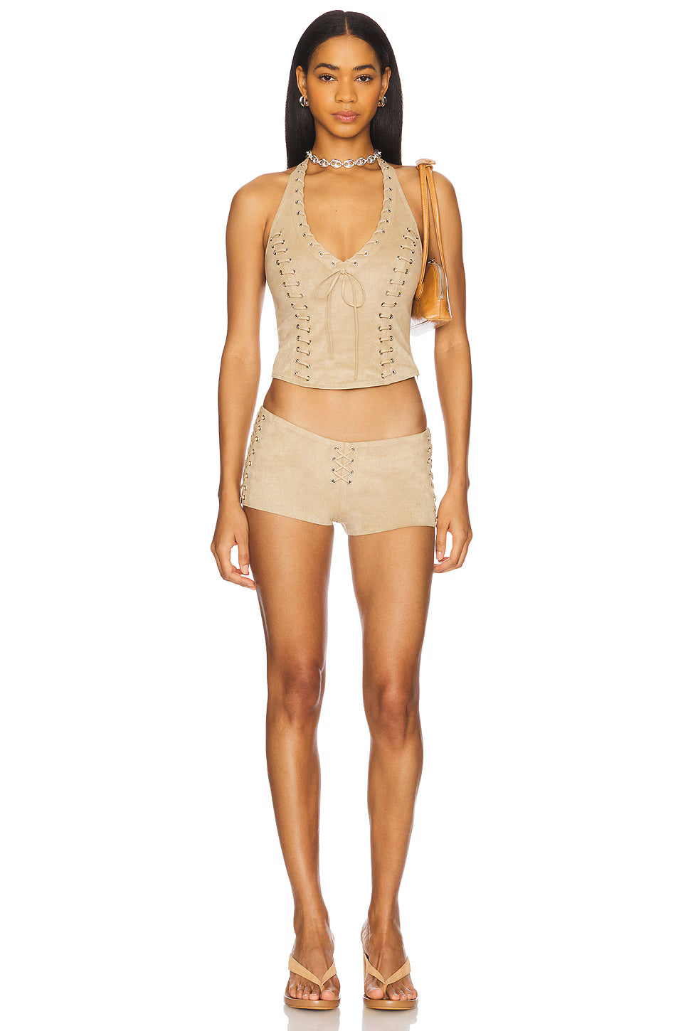 ZINA Suede Micro Shorts