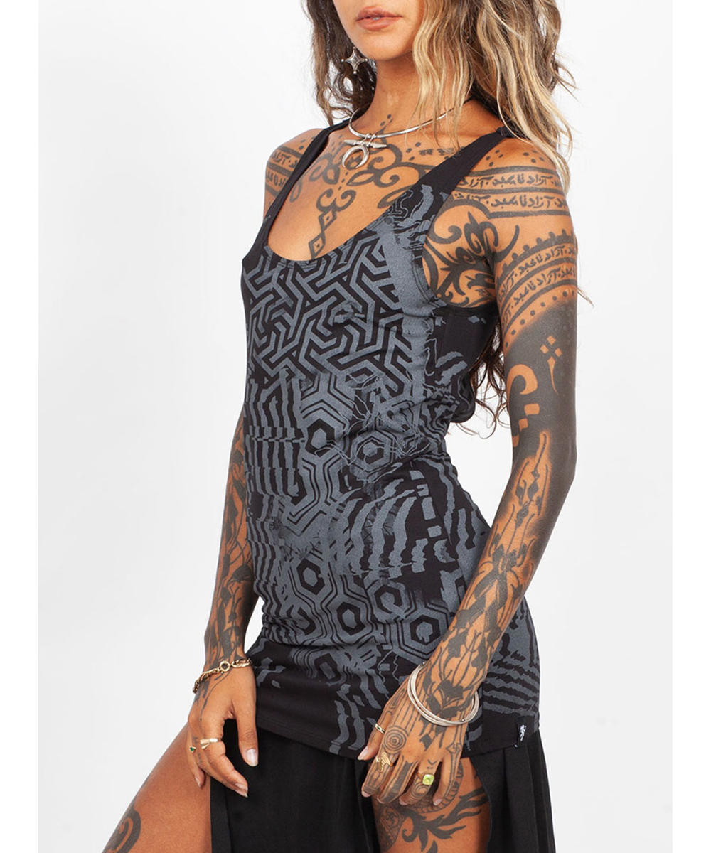 ICHI Open Tank in Black