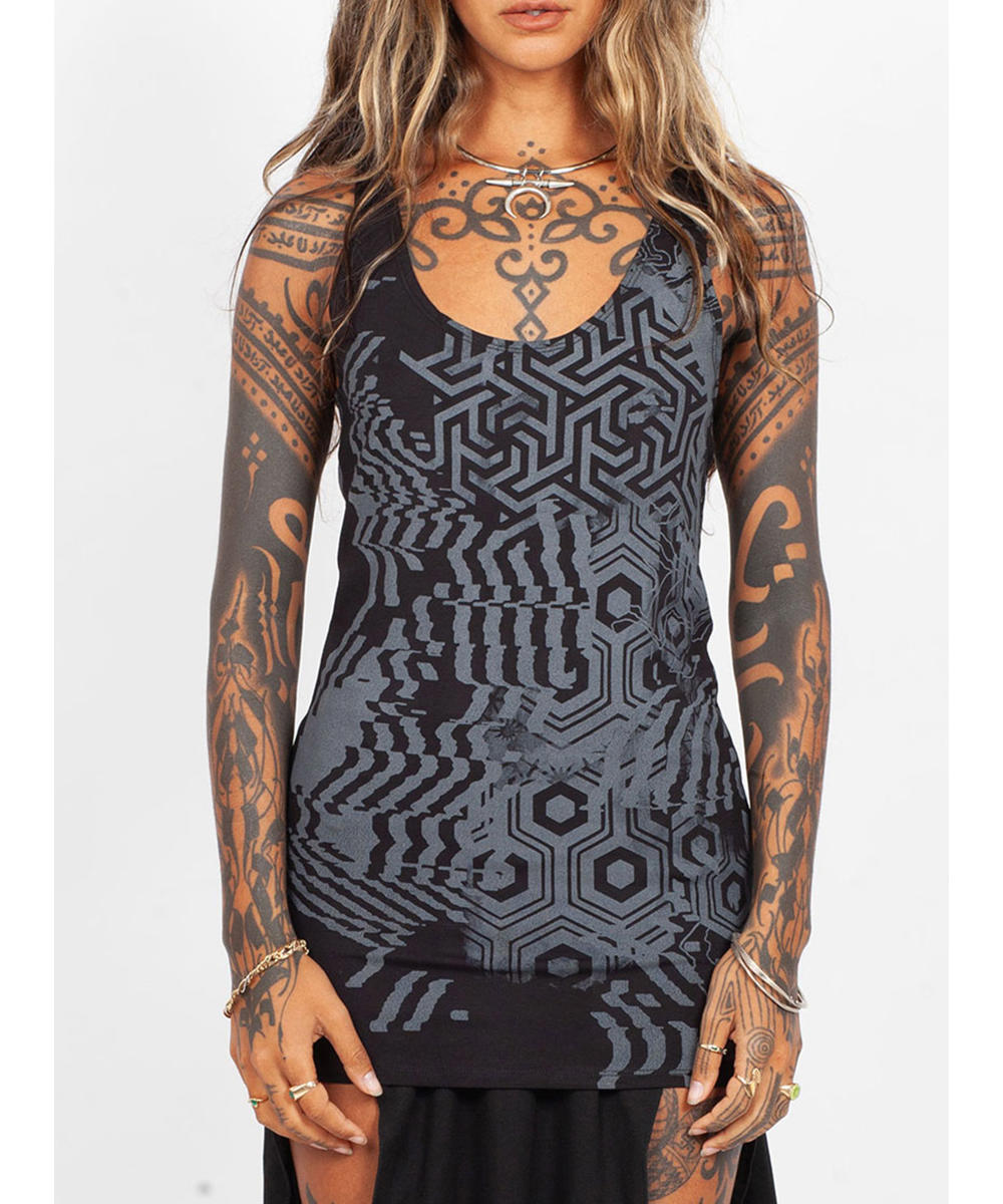 ICHI Open Tank in Black