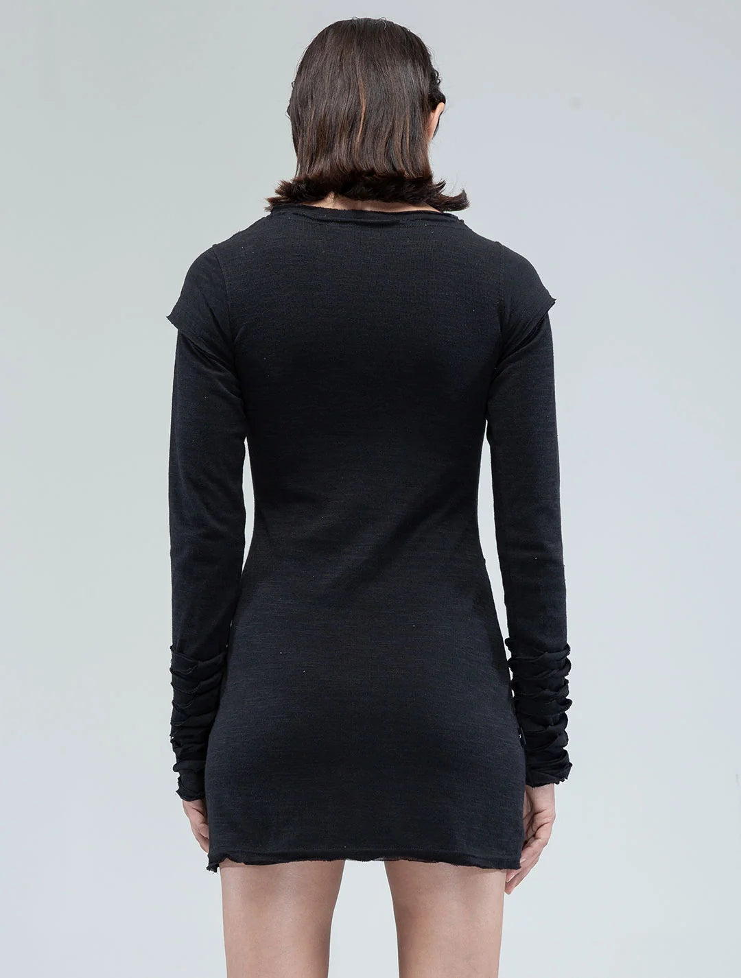 IGGY Long Sleeves Mini Dress In Black