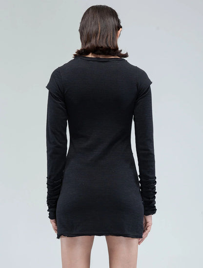 IGGY Long Sleeves Mini Dress In Black