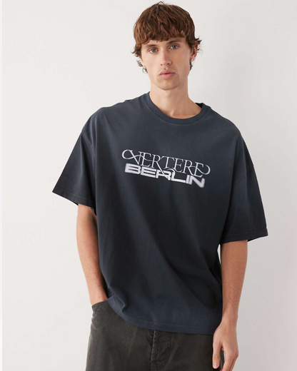 Vertere Berlin Logo Oversized T-Shirt In Faded Black
