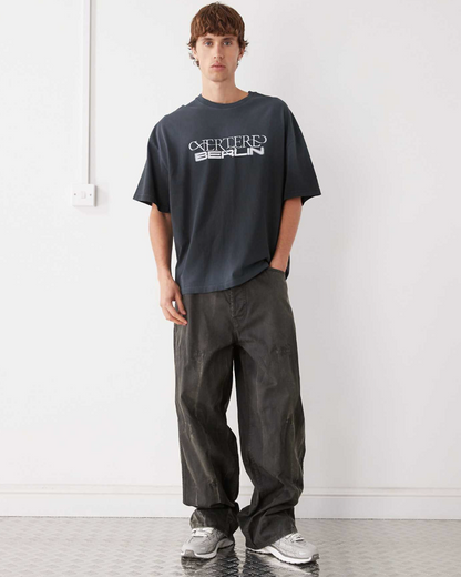 Vertere Berlin Logo Oversized T-Shirt In Faded Black