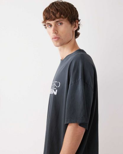 Vertere Berlin Logo Oversized T-Shirt In Faded Black