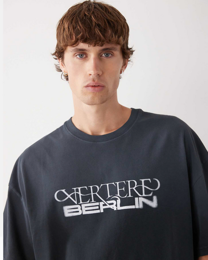 Vertere Berlin Logo Oversized T-Shirt In Faded Black
