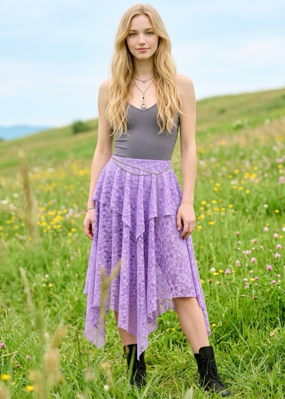 MYSTIC Rose Lace Dress – Lilac Magic
