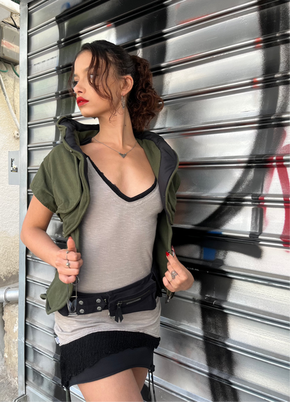 METAL Vest In Olive
