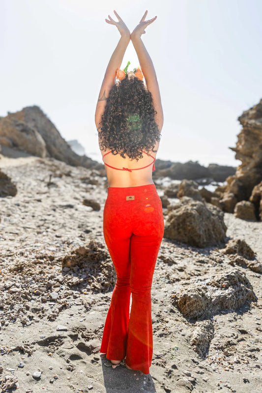 Flare Yoga Pants In Shabby Orange