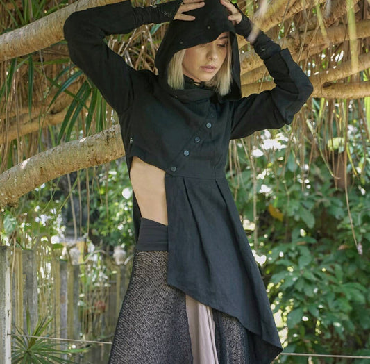 SIDE Hood Jacket In Black