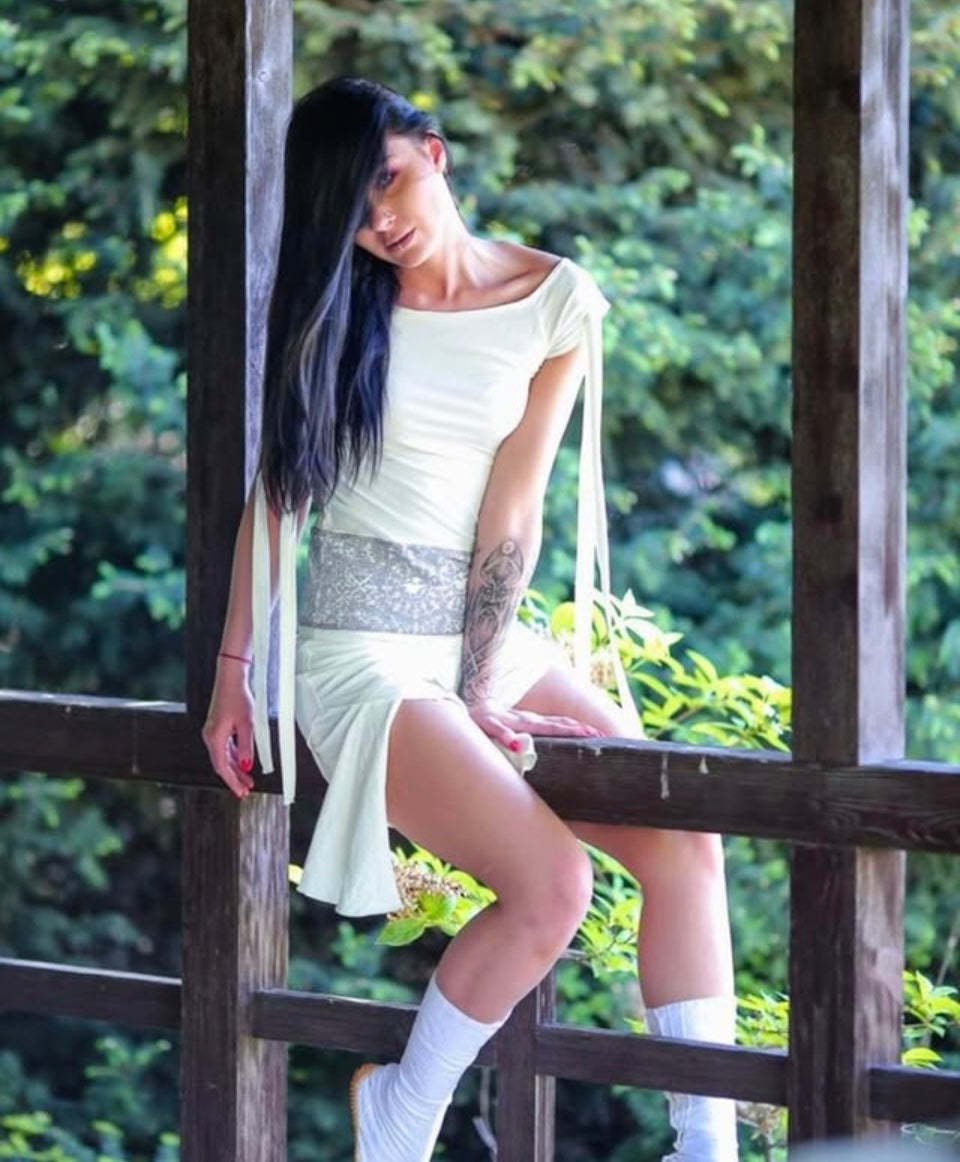 MONROE Midi Dress In Off-White