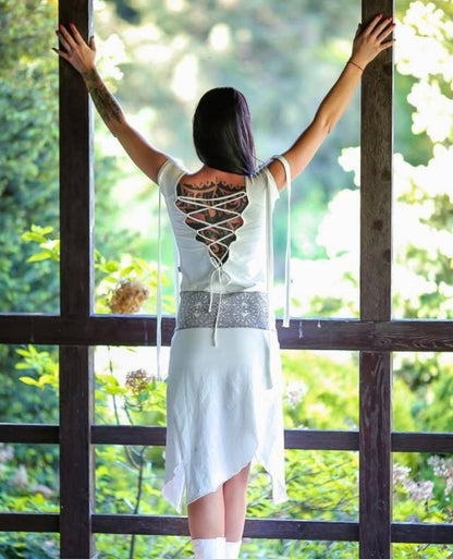 MONROE Midi Dress In Off-White