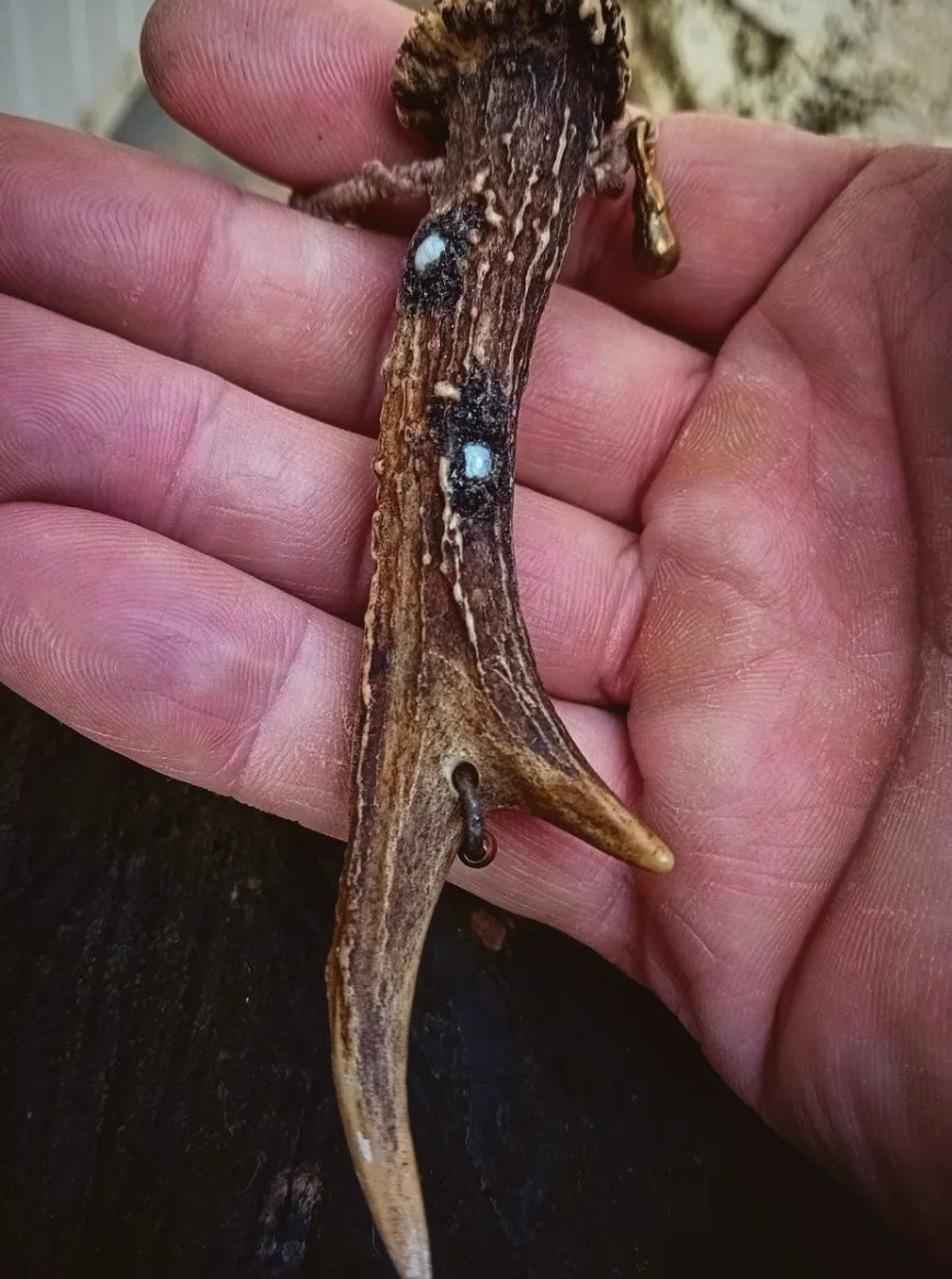 Vintage Deer Antler Amulet – 1968 Alsace Relic