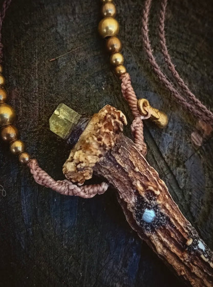 Vintage Deer Antler Amulet – 1968 Alsace Relic