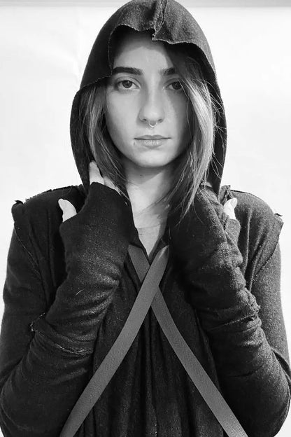 CRIME WO Long Sleeve Hooded Duster Cardigan In Beige