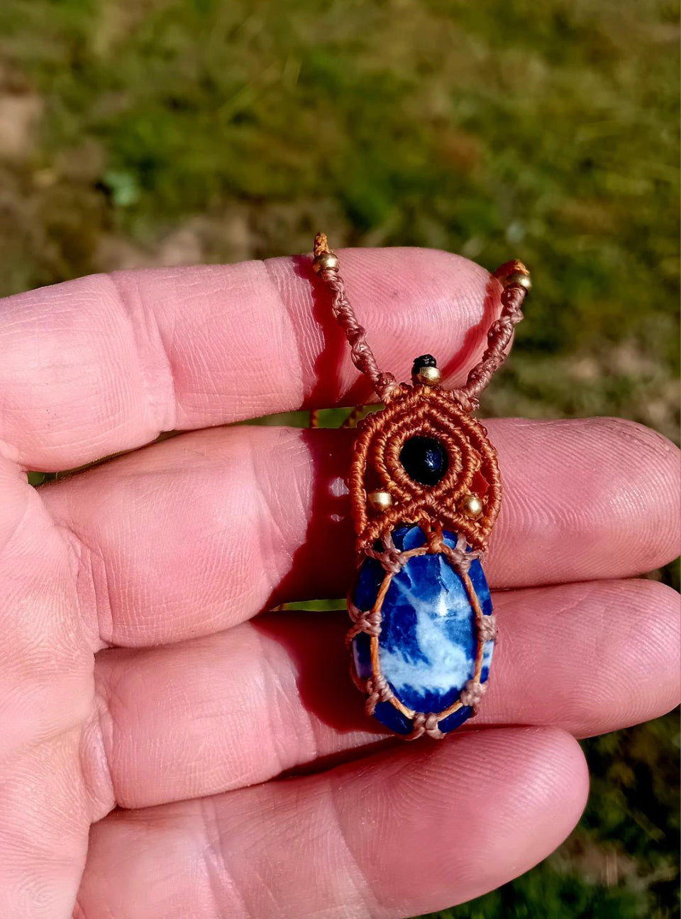 Sodalite Macramé Necklace