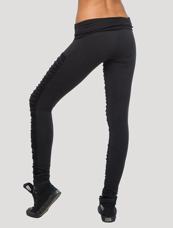 JIKO Foldover Long Leggings In Black