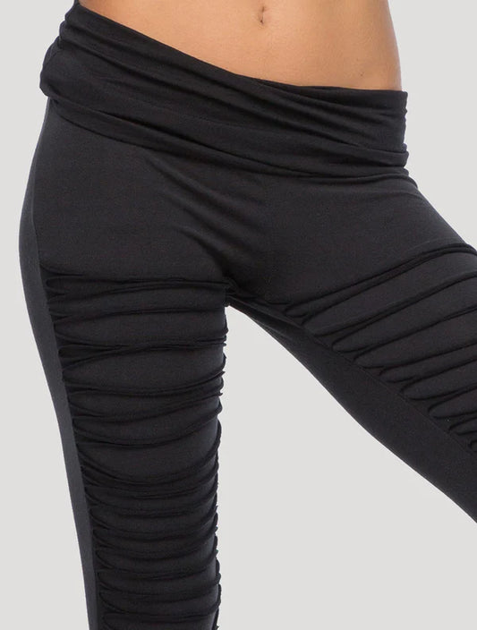 JIKO Foldover Long Leggings In Black