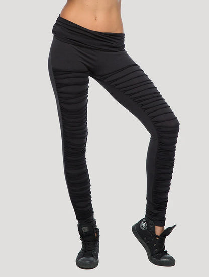 JIKO Foldover Long Leggings In Black