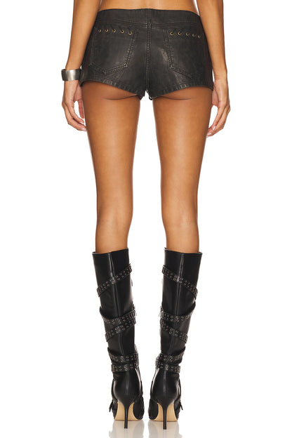 VIVI Whipstitch Micro Mini Shorts