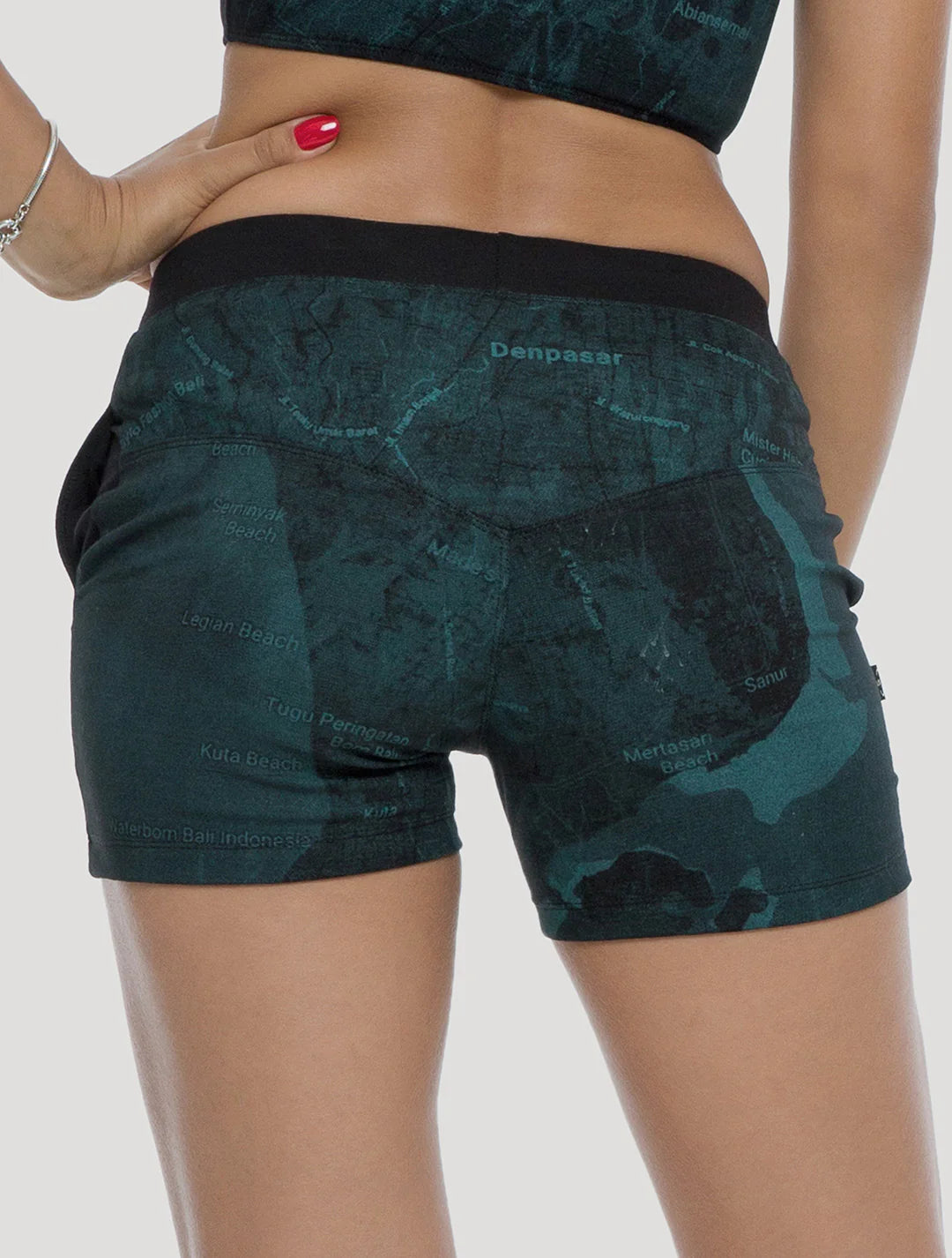 JUNO Mini Shorts In Aegean Blue