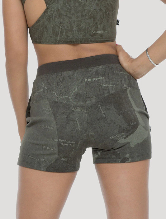 JUNO Mini Shorts In Olive